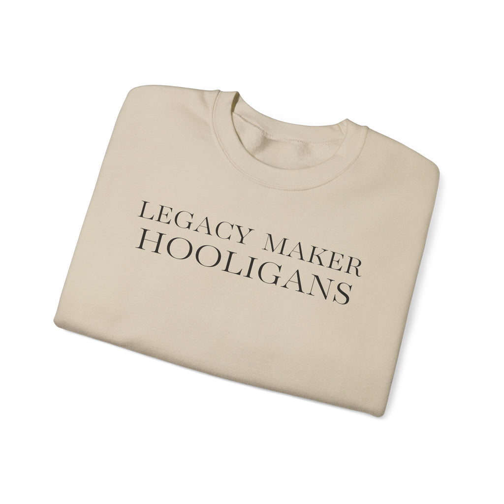 Monogram Script Crewneck Sweatshirt — 'LMH' Elegant Minimalist Pullover
