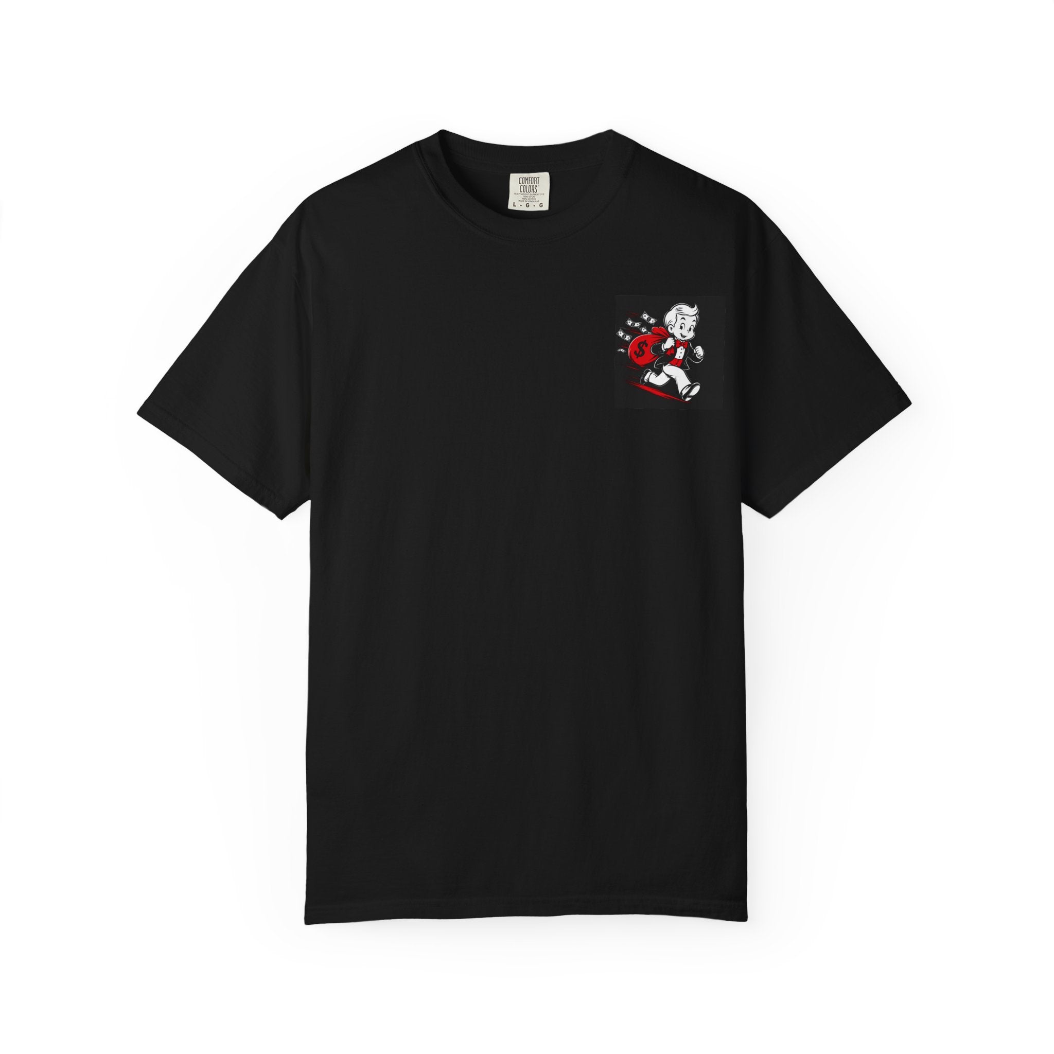 Legacy tee solid black with red and white colorway