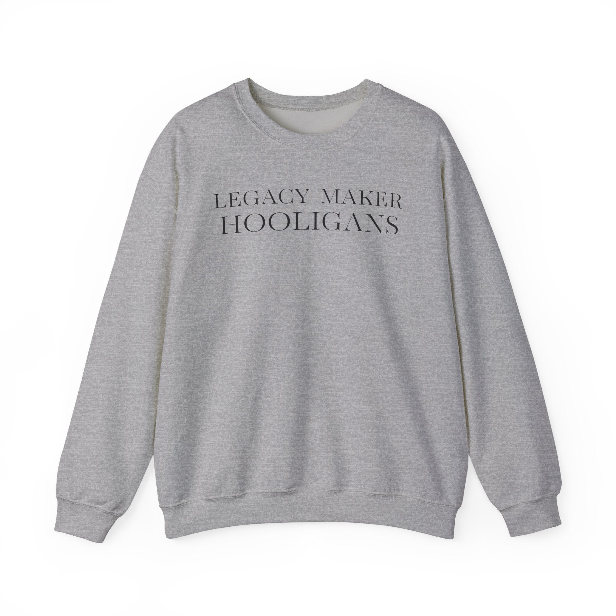Monogram Script Crewneck Sweatshirt — 'LMH' Elegant Minimalist Pullover