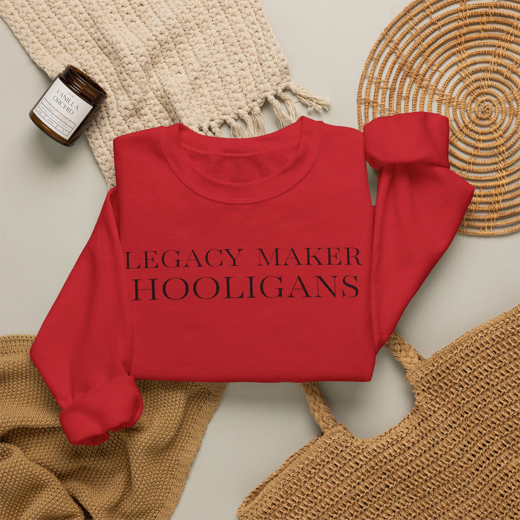 Monogram Script Crewneck Sweatshirt — 'LMH' Elegant Minimalist Pullover