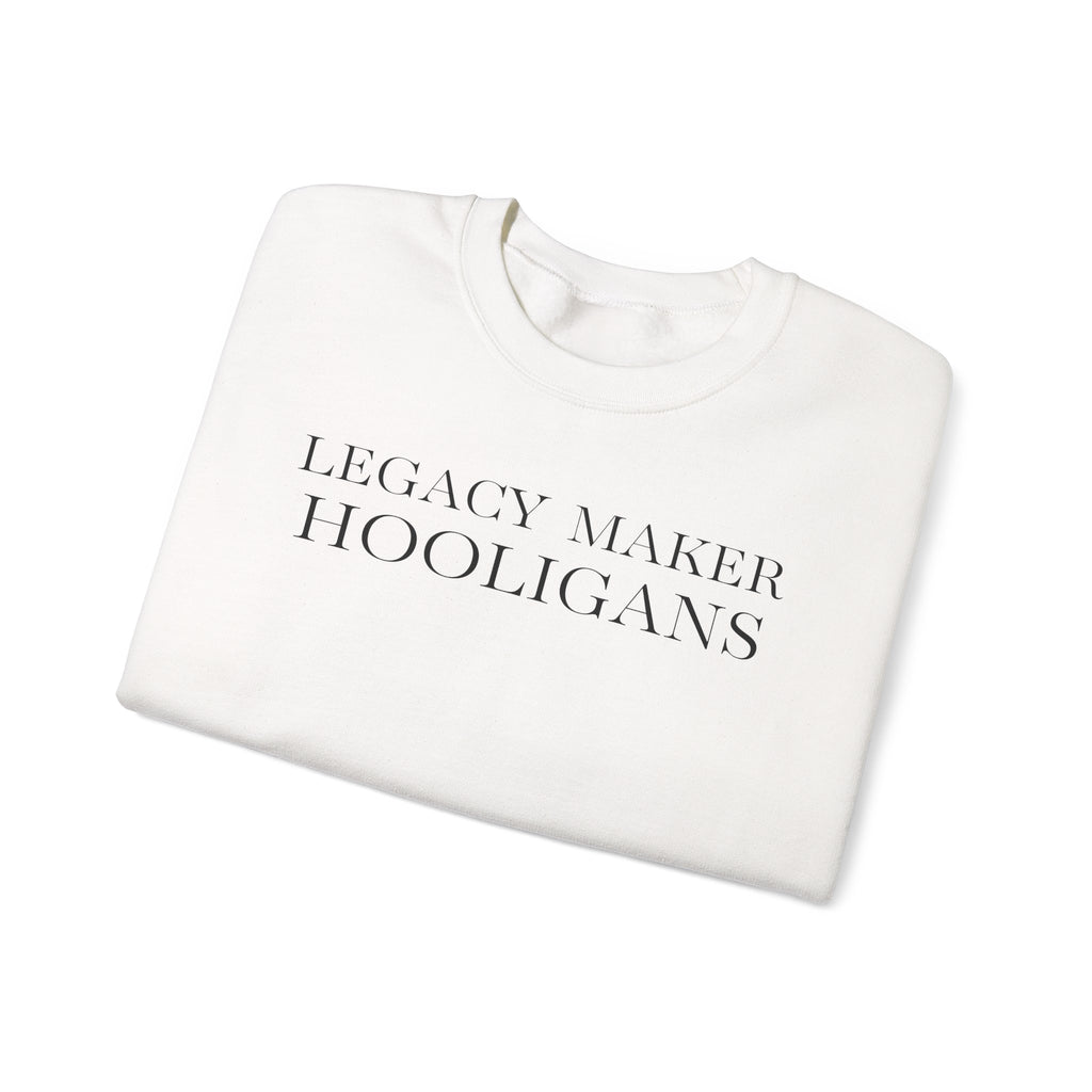 Monogram Script Crewneck Sweatshirt — 'LMH' Elegant Minimalist Pullover