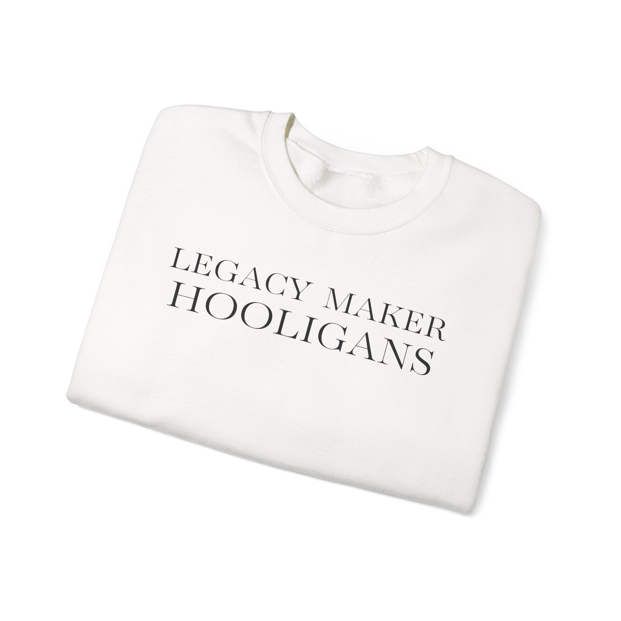 Monogram Script Crewneck Sweatshirt — 'LMH' Elegant Minimalist Pullover
