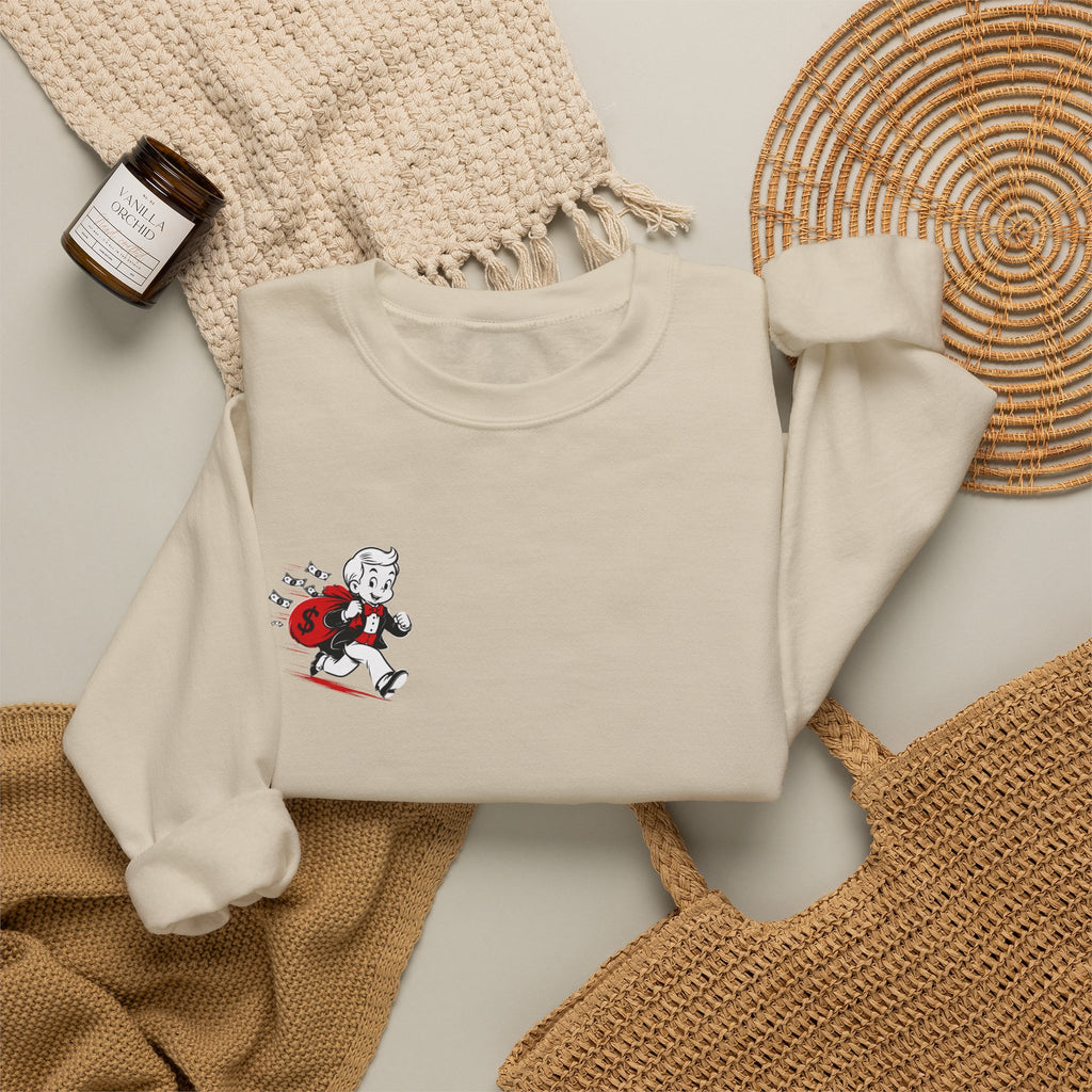 Retro Skate Lady Graphic Sweatshirt — Vintage Skateboard Girl Crewneck