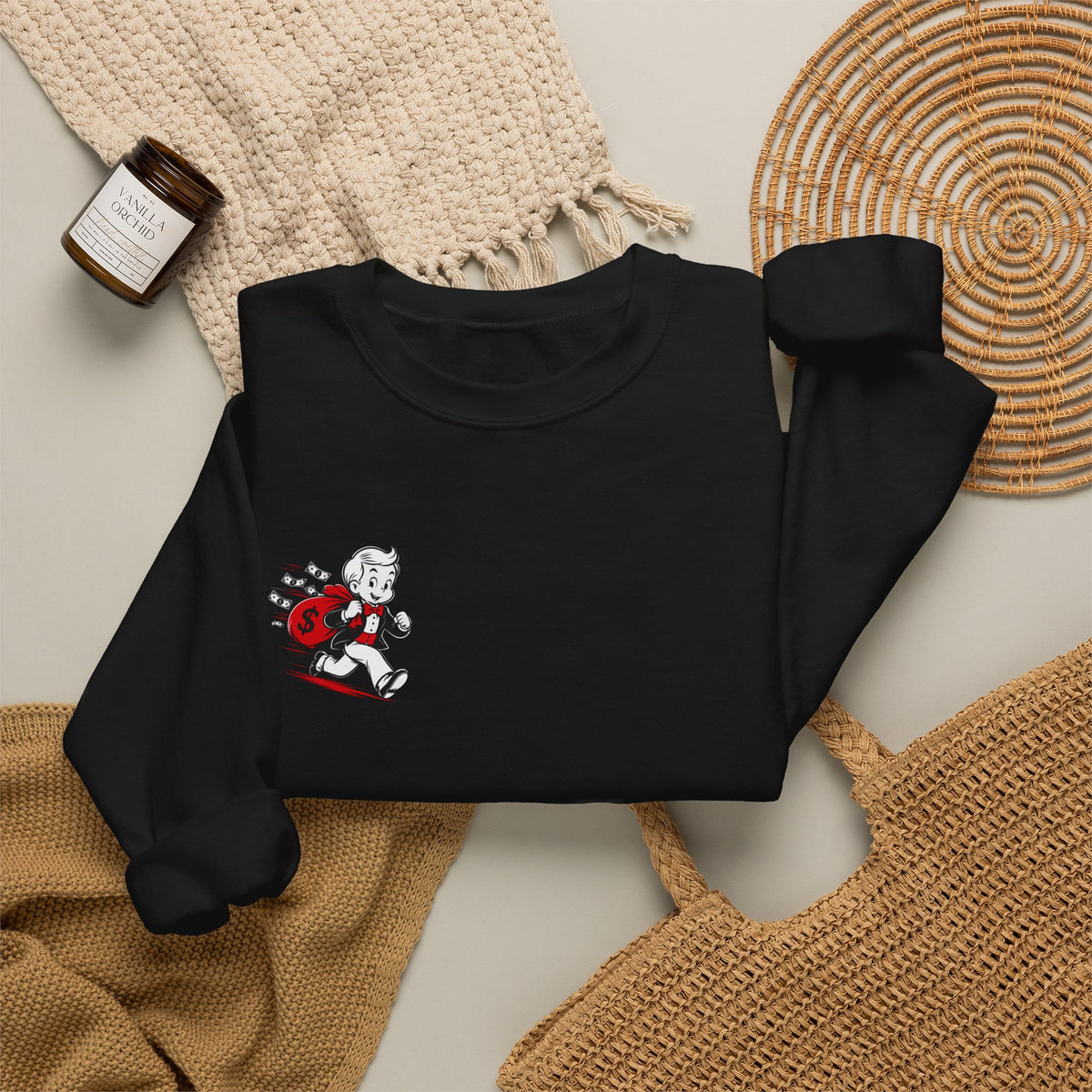 Retro Skate Lady Graphic Sweatshirt — Vintage Skateboard Girl Crewneck