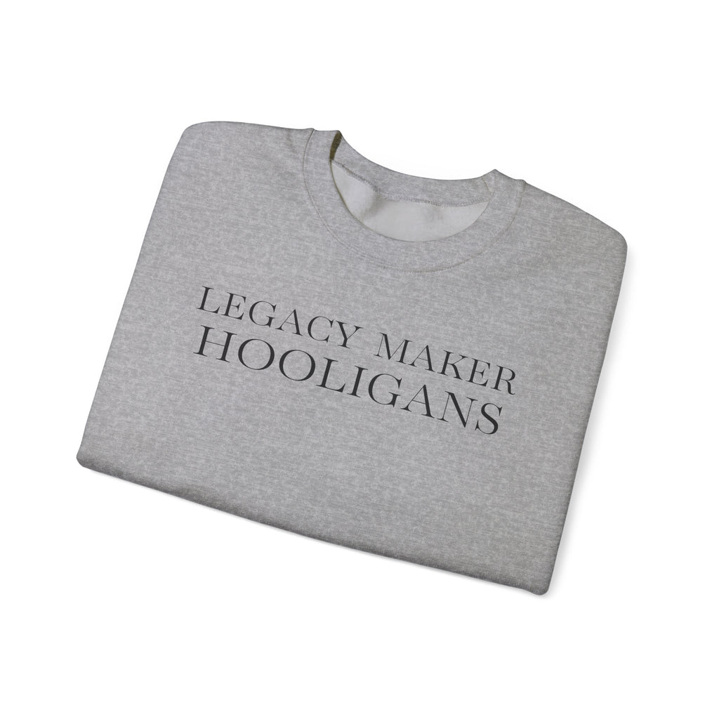 Monogram Script Crewneck Sweatshirt — 'LMH' Elegant Minimalist Pullover