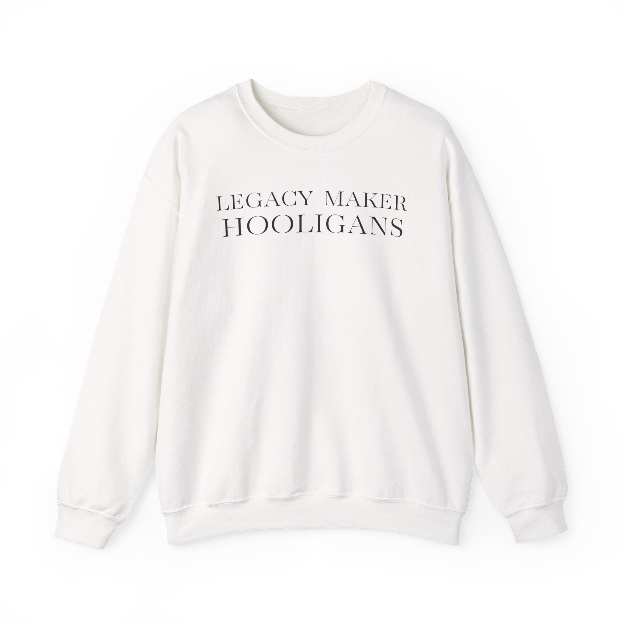 Monogram Script Crewneck Sweatshirt — 'LMH' Elegant Minimalist Pullover