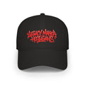 Low Profile Baseball Cap — "Legacy Maker Hooligans" Red Graffiti Hat