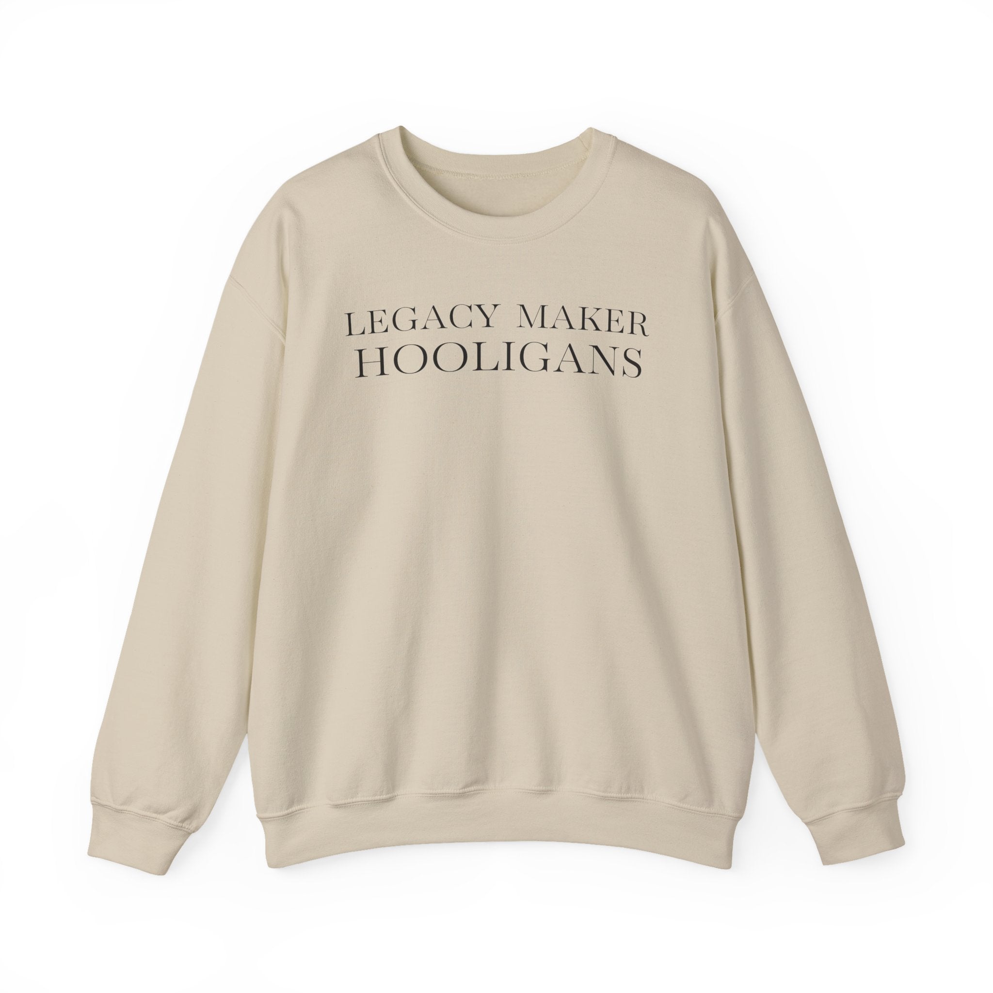 Monogram Script Crewneck Sweatshirt — 'LMH' Elegant Minimalist Pullover