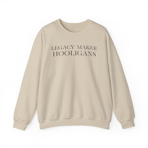 Monogram Script Crewneck Sweatshirt — 'LMH' Elegant Minimalist Pullover